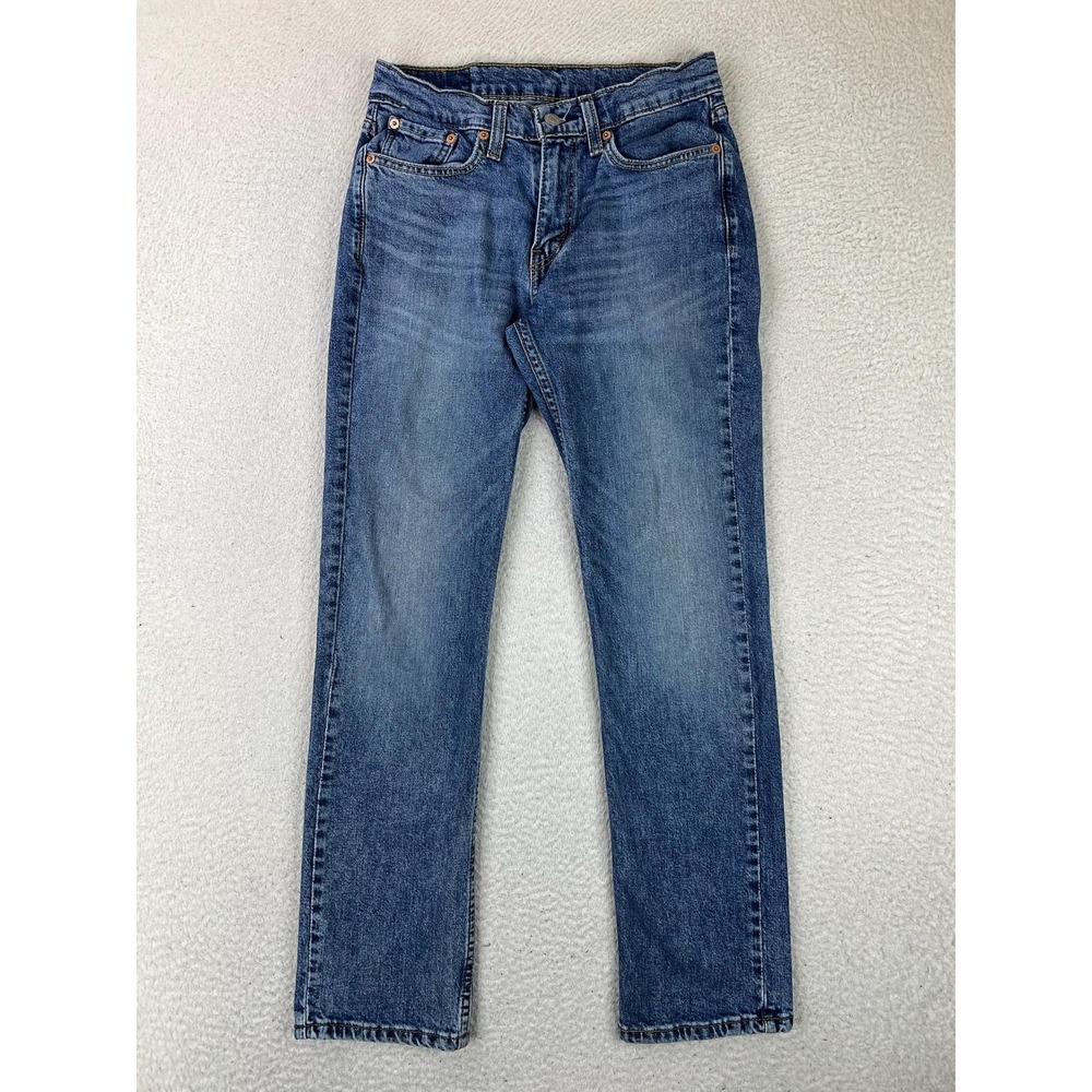 Levis 514 Mens 28x30 Blue Medium Wash Regular Straight Stretch Denim Jeans
